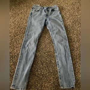 Levis 501 Skinny light wash 27x32